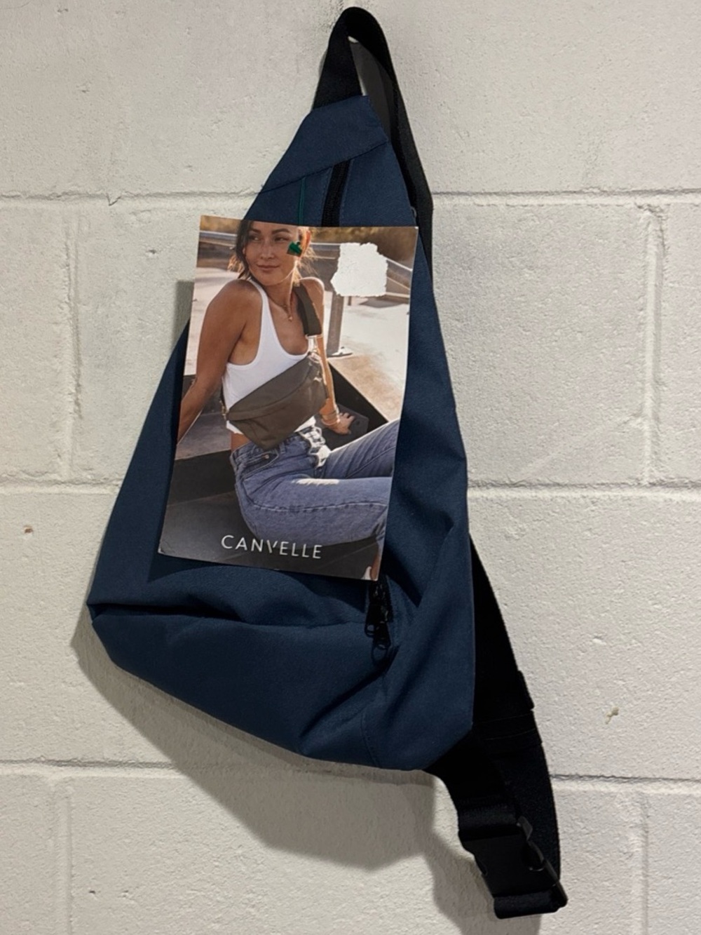 Canvelle blue sling bag crossbody fanny pack